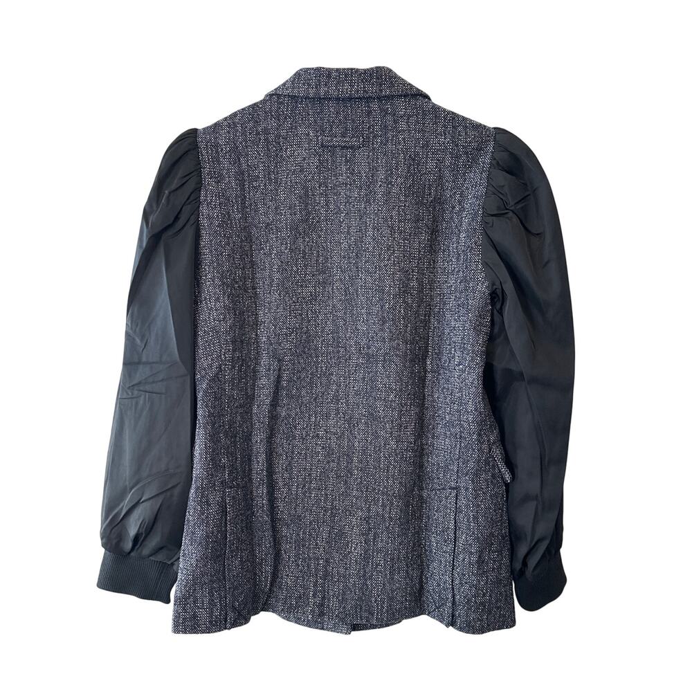Anthropologie Maeve NWT Mixed Media Tweed Bomber Jacket Size 6 - Picture 4 of 11